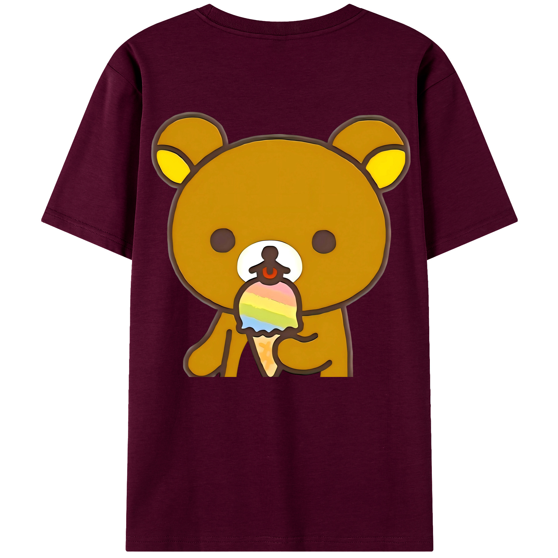 （画像用） リラックマ リラックマ キイロイトリ Rilakkuma Korilakkuma Kiiroitori レディース半袖Tシャツ(バックプリント)
